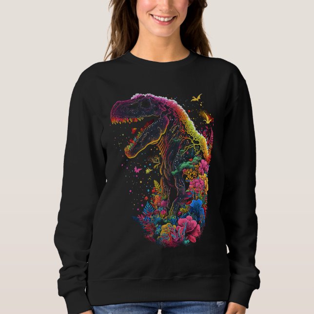 Moletom Esoteric Rex Trex Crystals Cute Illustration  4 (Frente)