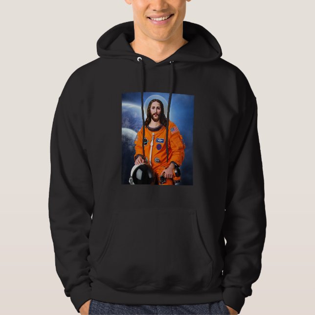 Moletom Espaço, Jesus Astronauta, Ateu, Ateísmo, Ciência (Frente)