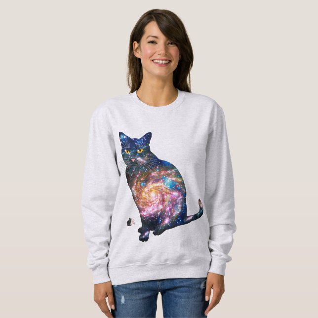 Moletom Espaço Radiante Em T-shirt De Gato (Frente Completa)