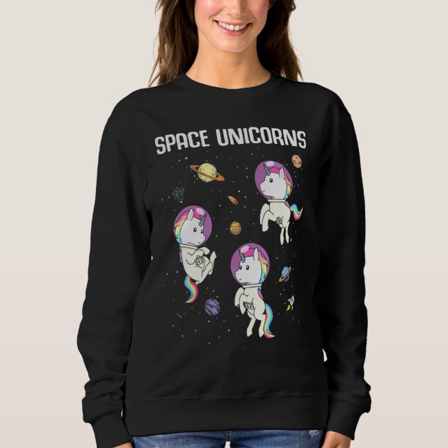 Moletom Espaço Unicorns Astronauta Planeta Unicórnio 1 (Frente)