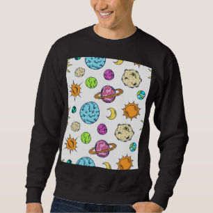 Moletom Espaços Doodles Fundo Cósmico