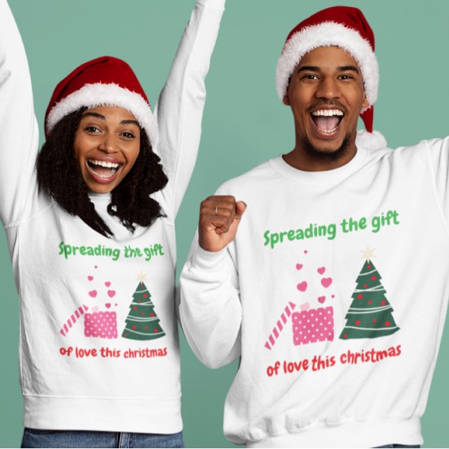 Moletom Espalhando a dádiva do amor neste natal (Criador carregado)