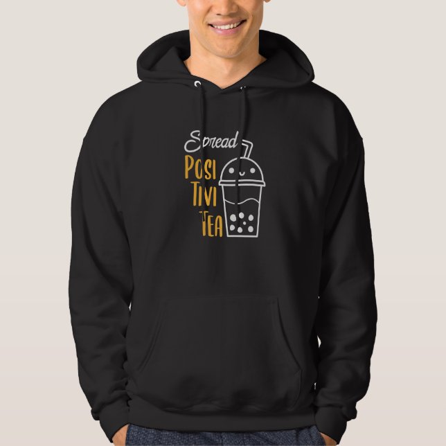 Moletom Espalhe Positivi Tea Boba Tea Pun Inspiration Diga (Frente)