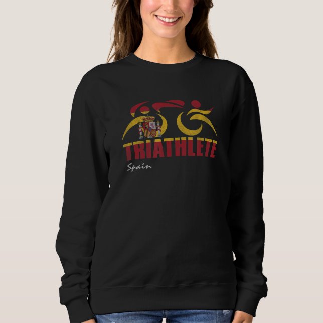Moletom Espanha Flag España Espanha Triathlon Triathleton  (Frente)