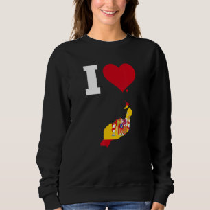Moletom Espanha Sinalizador para Lanzarote I Love Lanzarot