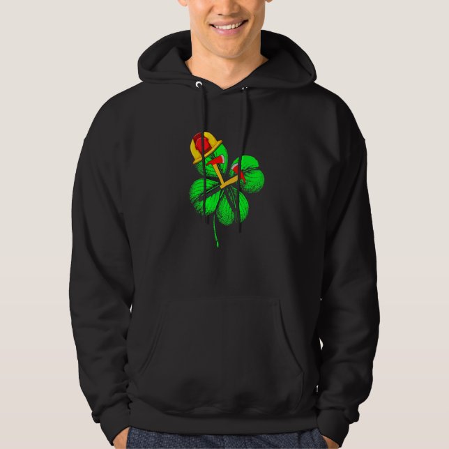 Moletom Espantoso Saint Patrick S Day Firefighter Shamrock (Frente)