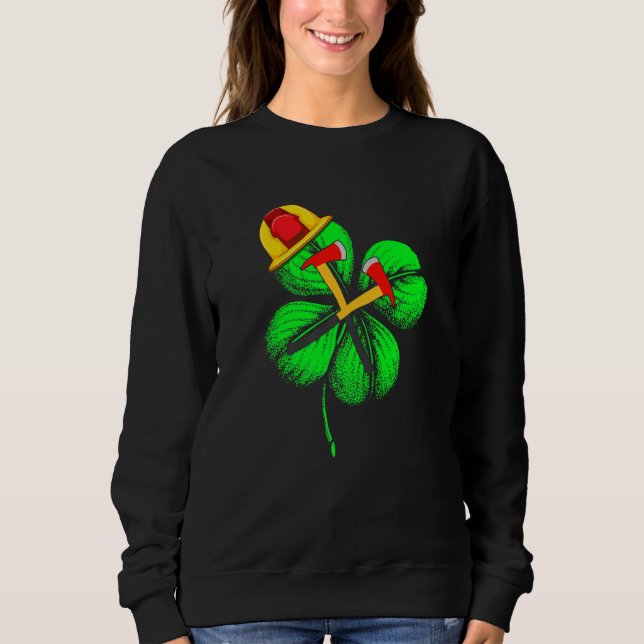 Moletom Espantoso Saint Patrick S Day Firefighter Shamrock (Frente)