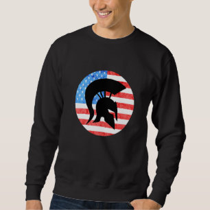 Moletom Esparta Soldier American Flag Usa Spartan Gladiato
