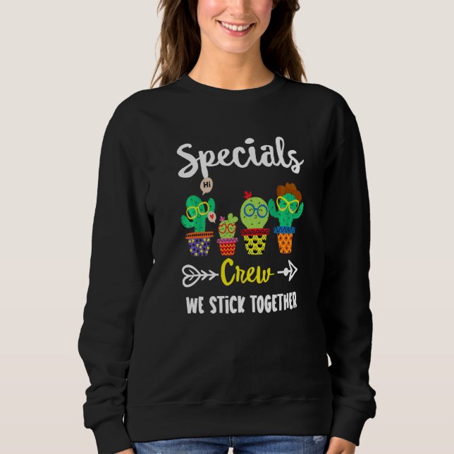 Moletom Especiais da Equipe de Cactus da Tripulação Especi (Frente)