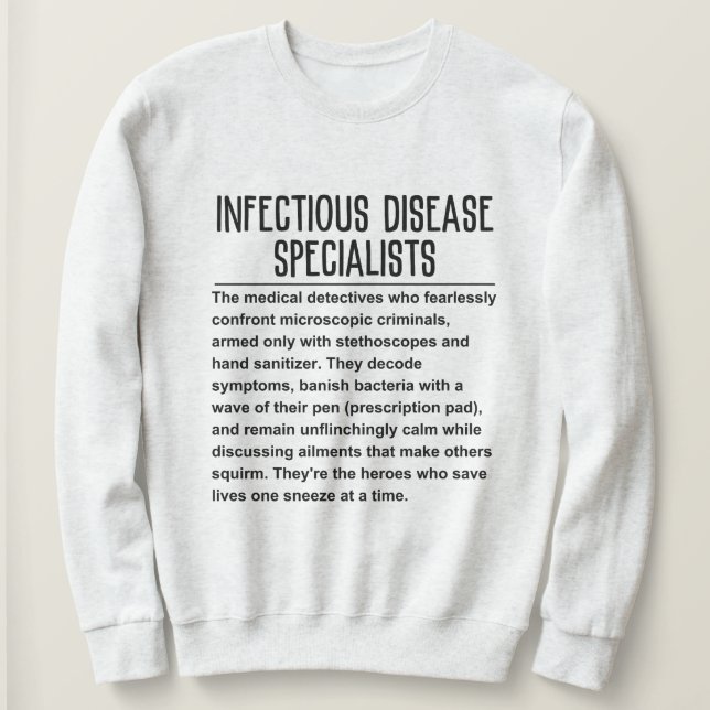 Moletom Especialista em doenças infecciosas (Frente do Design)