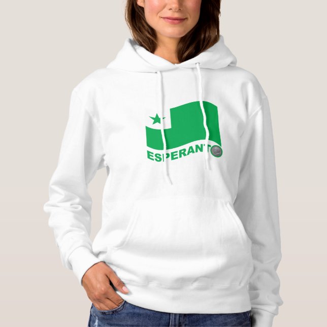 Moletom Esperanto wavy flag+text e zamenhof, (Frente)