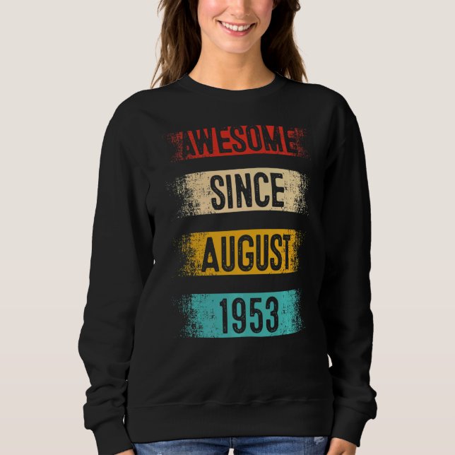 Moletom Espetacular de 69 anos desde agosto de 1953 69º an (Frente)