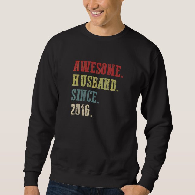 Moletom Espetacular Marido Desde 2016 6 Aniversário de Cas (Frente)
