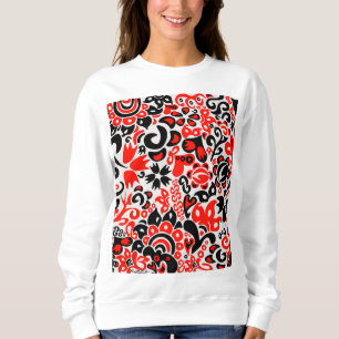 Moletom Espetáculo floral de arte popular ucraniana