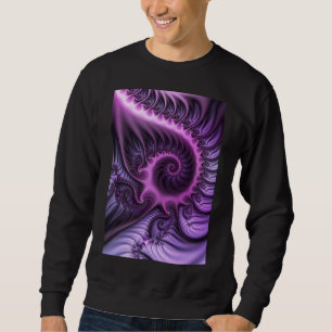 Moletom Espiral De Arte Fractal, Roxal, Rosa-Legal, vívida