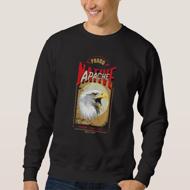 Moletom Espírito Águia Nativa Americana Apache Vintage Hon (Frente)