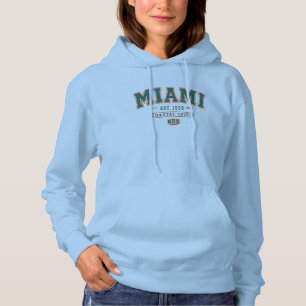 Moletom Espírito Costeiro de Miami Vintage Capuz Feminino