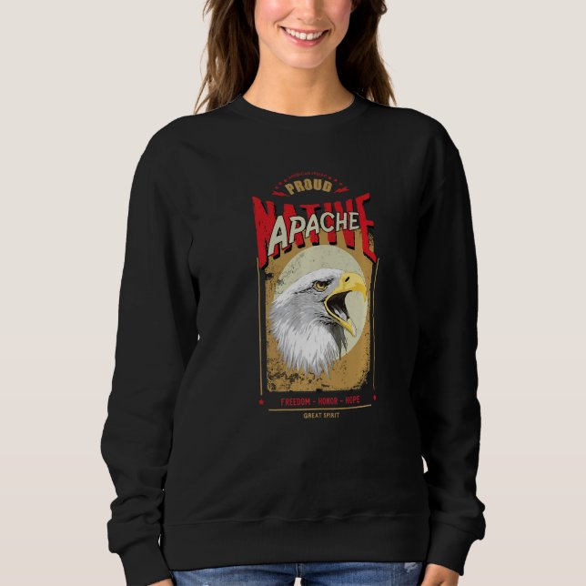 Moletom Espírito de Águia Nativo Americano Apache Vintage  (Frente)