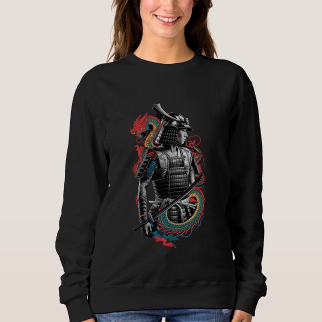 Moletom Espírito Samurai com poder de símbolo do dragão (Frente)