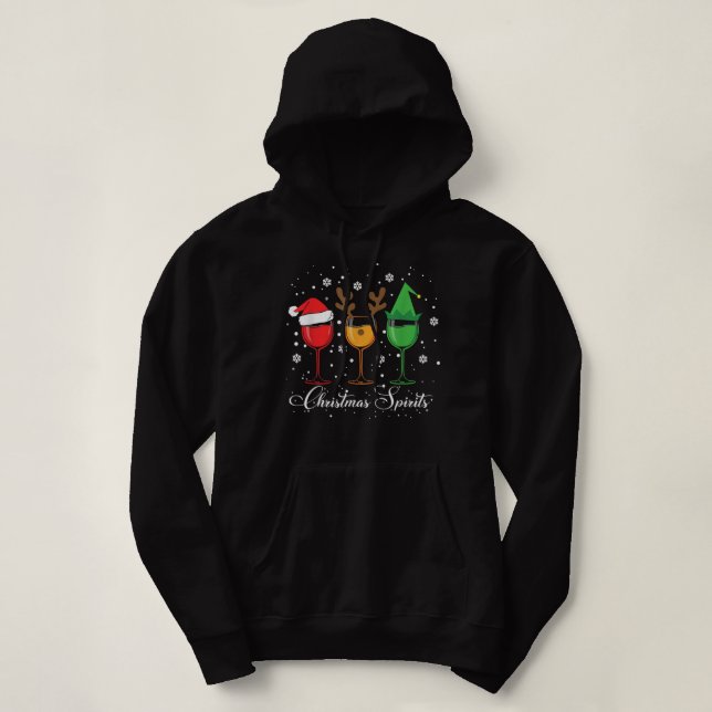 Moletom Espíritos De Natal Engraçados Óculos De Natal Hola (Frente do Design)