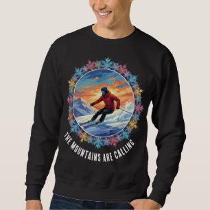 Moletom Esporte de Esqui de Inverno - As Montanhas Estão C