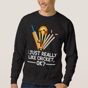 Moletom Esportes De Críquete Eu Gosto Muito De Cricket Ok