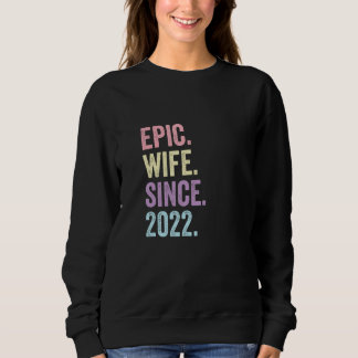 Moletom Esposa Epic Desde 2022 aniversário de casamento de