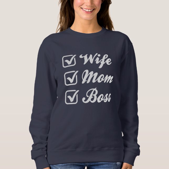 Moletom Esposa Mãe Chefe (Frente)