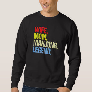 Moletom Esposa Mãe Lenda do Mahjong Jogador de Mahjong Fã