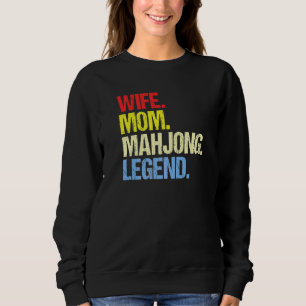 Moletom Esposa Mãe Lenda do Mahjong Jogador de Mahjong Fã