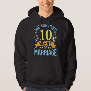 Moletom Esposa Marido Sobrevivemos A 10 Anos De Casamento