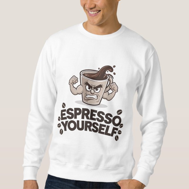 Moletom Espresso - Engraçado Design de café (Frente)