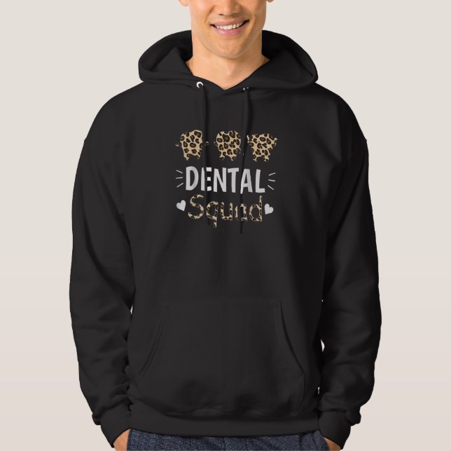 Moletom Esquadra dentária leopardo, com roupa de dental (Frente)