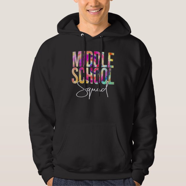 Moletom Esquadrão Da Escola Secundária Tie Dye De Volta À  (Frente)