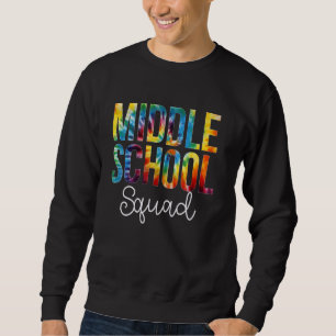 Moletom Esquadrão da Escola Secundária Tie Dye de Volta às