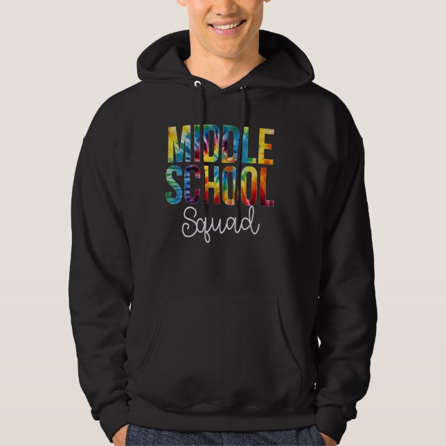 Moletom Esquadrão da Escola Secundária Tie Dye de Volta às (Frente)