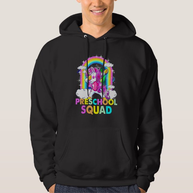 Moletom Esquadrão da pré-escola abbing Unicorn de volta à  (Frente)