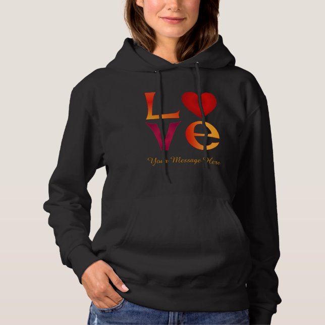 Moletom Esquadrão de LOVE personalizado - vermelho e amare (Frente)