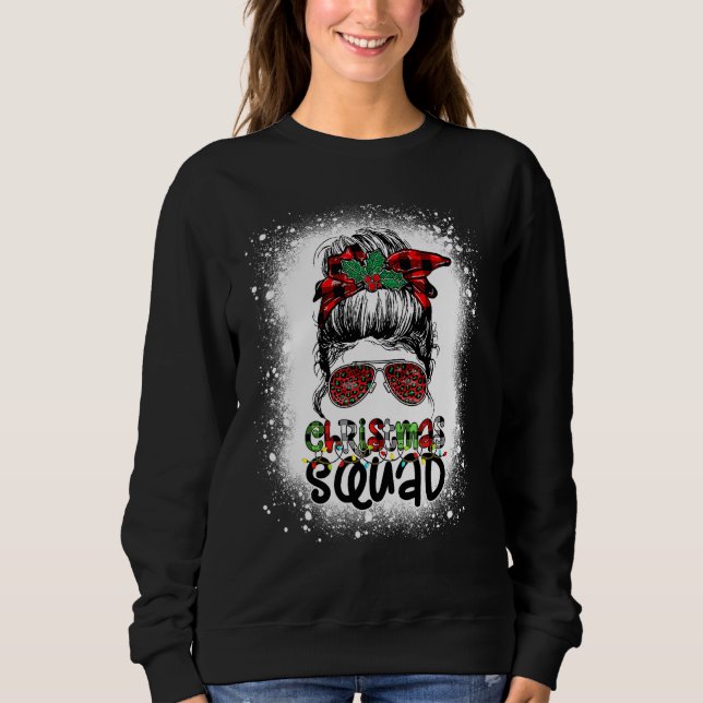 Moletom Esquadrão de Natal Luzes de Árvore de Natal Leopar (Frente)