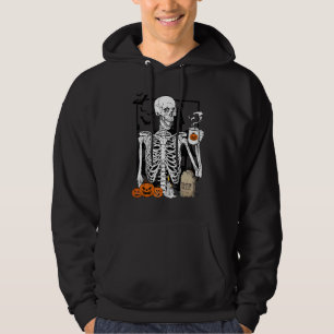 Moletom Esqueleto Bebendo Café   Caveira de Halloween 1