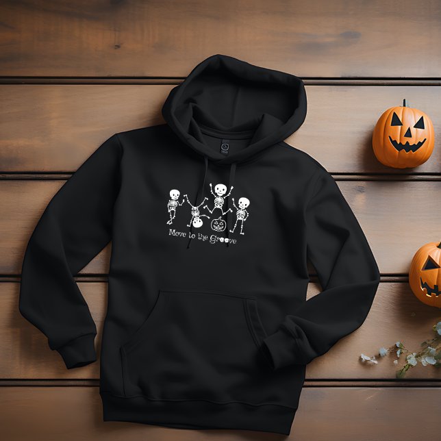 Moletom Esqueleto De Dança Halloween Mover Para O Funno Gr (Criador carregado)