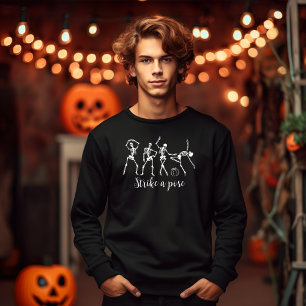 Moletom Esqueleto De Dança Halloween Mover Para O Funno Gr