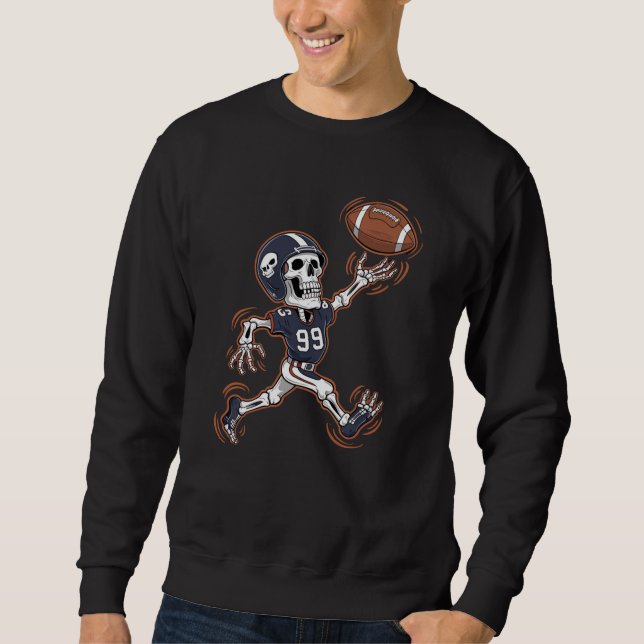 Moletom Esqueleto de Futebol Americano Halloween Futebol A (Frente)