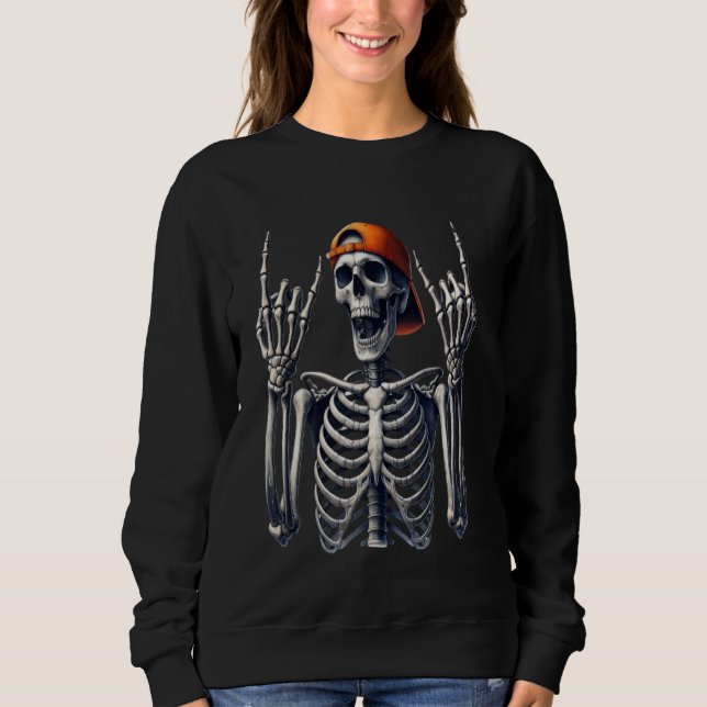 Moletom Esqueleto de Rock 'n' Roll (Frente)