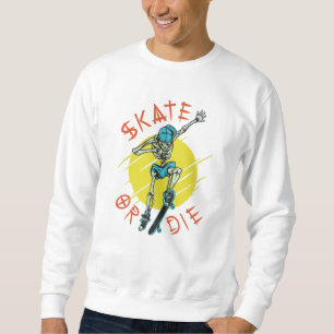 Moletom Esqueleto de skate ou morrer Skateboarder