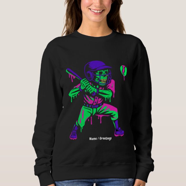 Moletom Esqueleto Engraçado Batendo Sorvete Derrubando Bas (Frente)