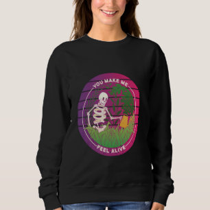 Moletom Esqueleto Gardening Humorous Skeleton Wating Plan