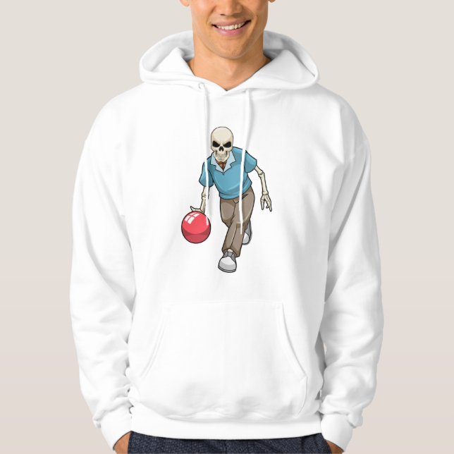 Moletom Esqueleto no boliche com bola de boliche (Frente)