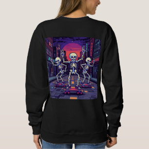 Moletom Esqueletos Legais No Designo De Estilo Vaporwave D