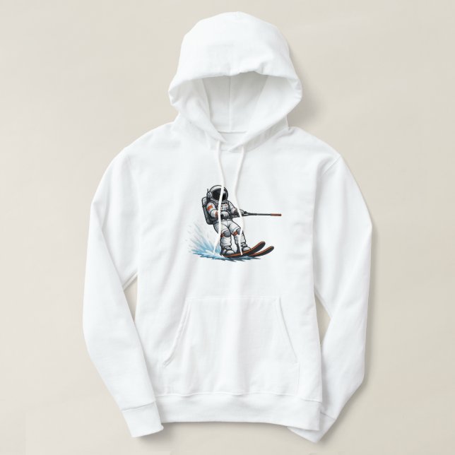 Moletom Esqui Aquático de Astronauta (Frente do Design)